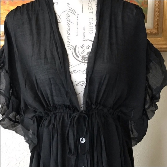Boho Black Maxi Dress - Picture 5 of 11